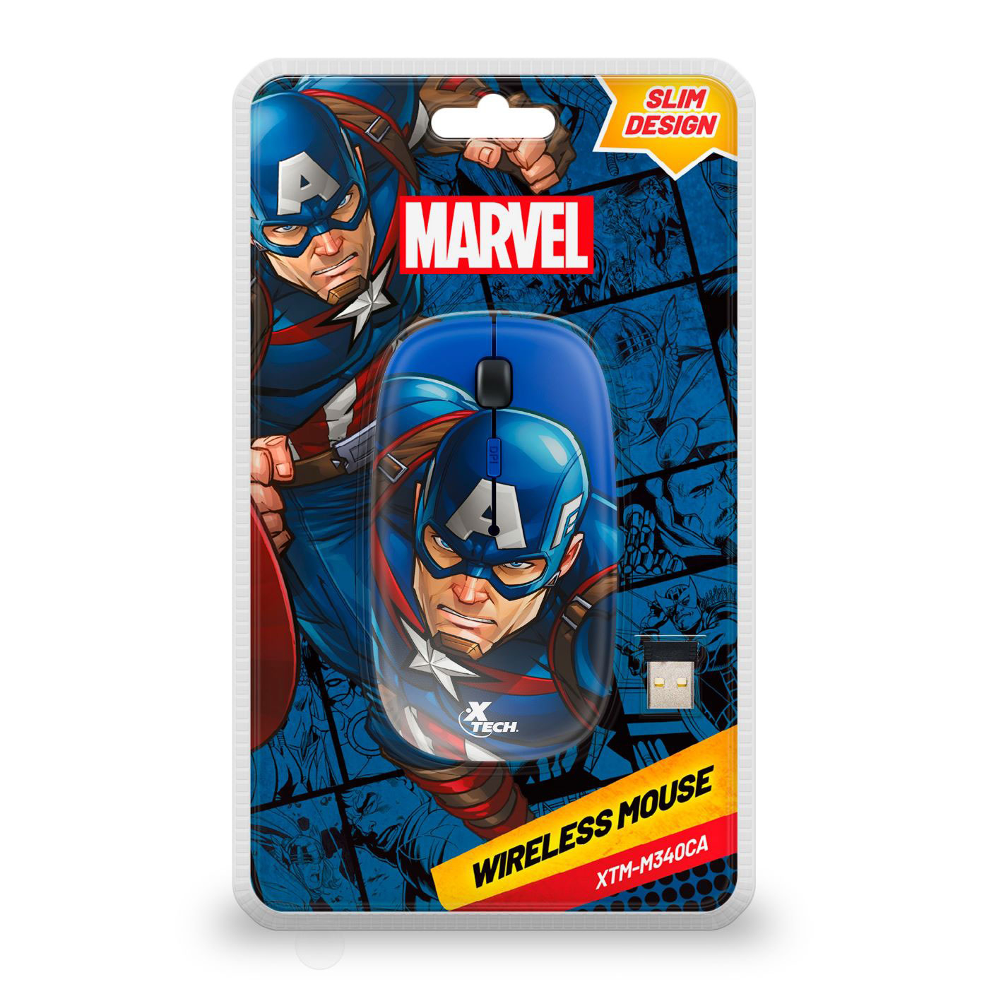 Mouse Inalámbrico Capitán América De Marvel
